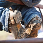 Worn,Cowboy,Boots,With,Blue,Jeans